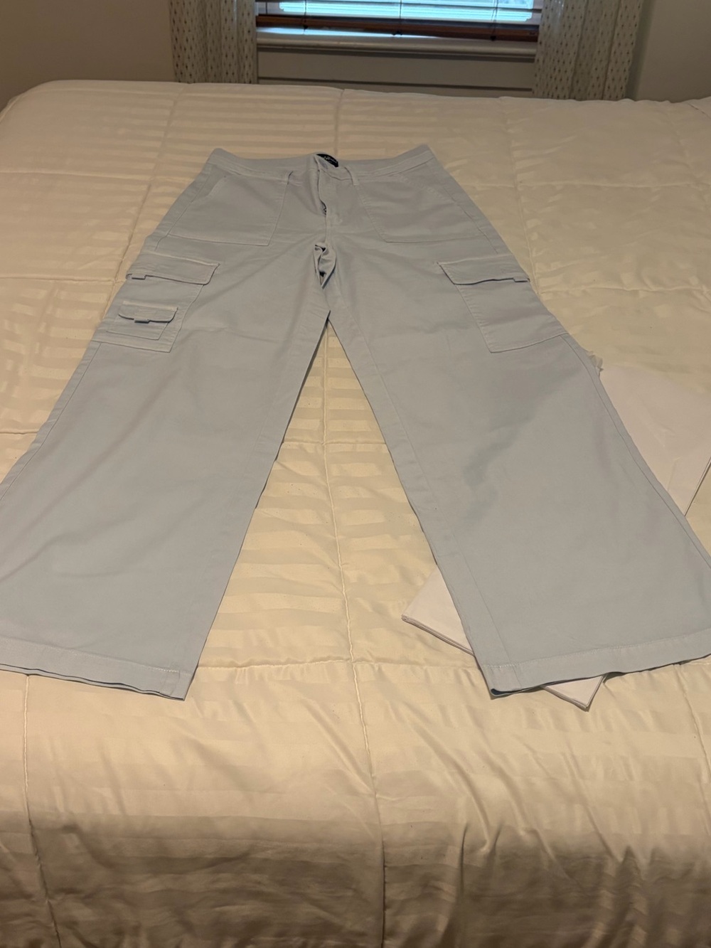Flag and Anthem Light Blue Wide-Leg Cargo Pants